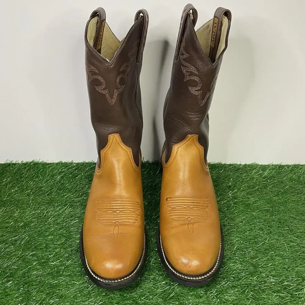 Ariat Women's Size 6 B ATS Pro Brown Leather Western Cowgirl Boots 17140 - Picture 8 of 15